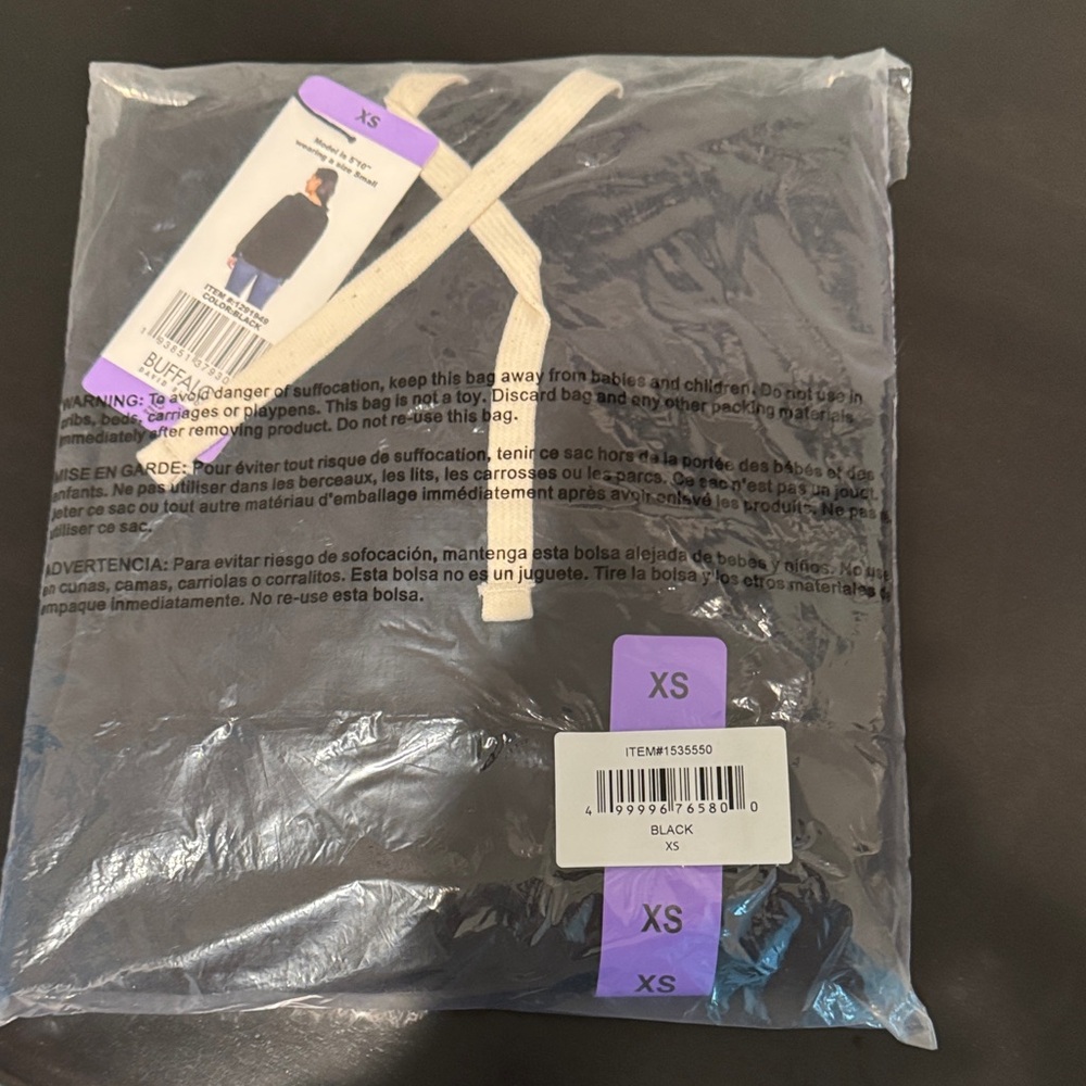 BuffBunny Classic Black Hoodie XS